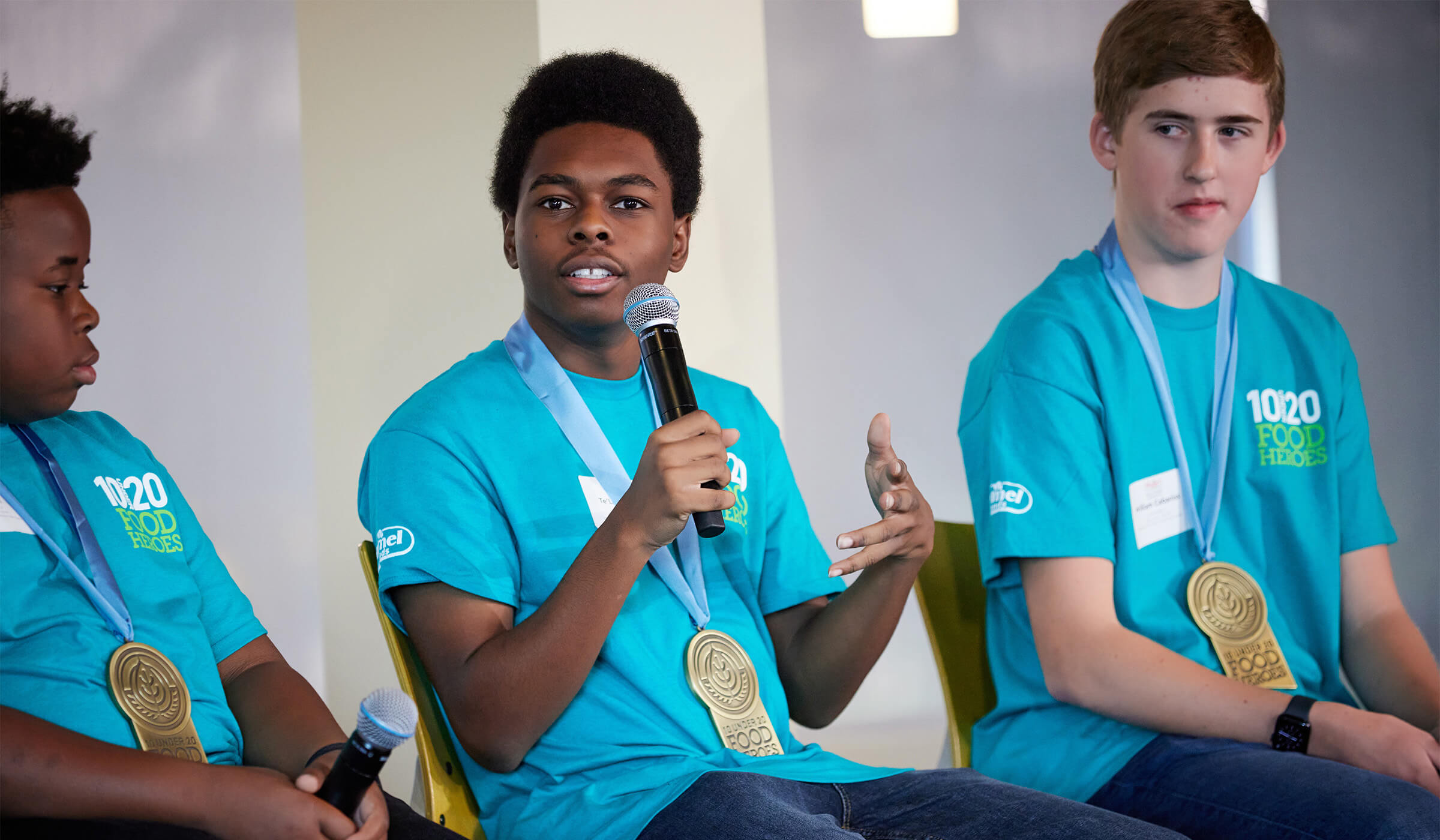 A panel discussion with the 2023 10 under 20 food heroes while they were in Austin, MN to receive their awards