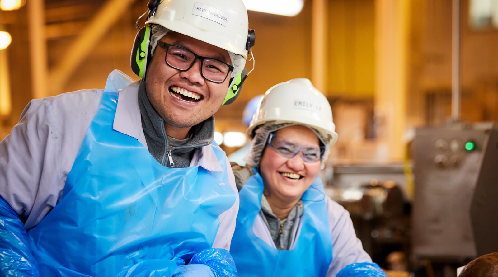 Plant professionals smiling