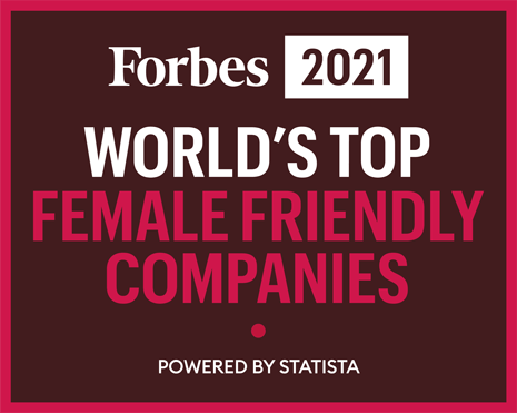 Forbes World's Top Female Friendly Cos 2021