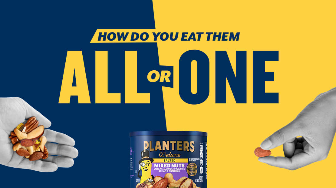 The brand cracks open a nutty debate about how to eat PLANTERS® Deluxe Mixed Nuts -- all together or one at a time?