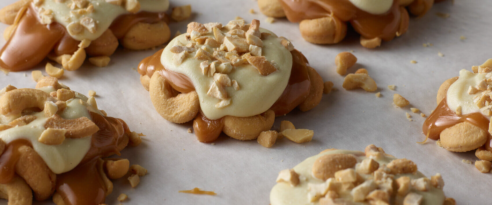 White Chocolate Caramel Cashew Clusters - Hormel Foods