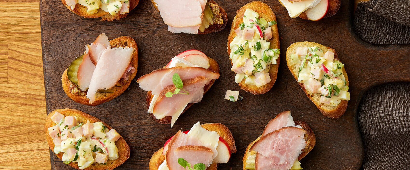 Ham and Dill Egg Salad Crostinis - Hormel Foods