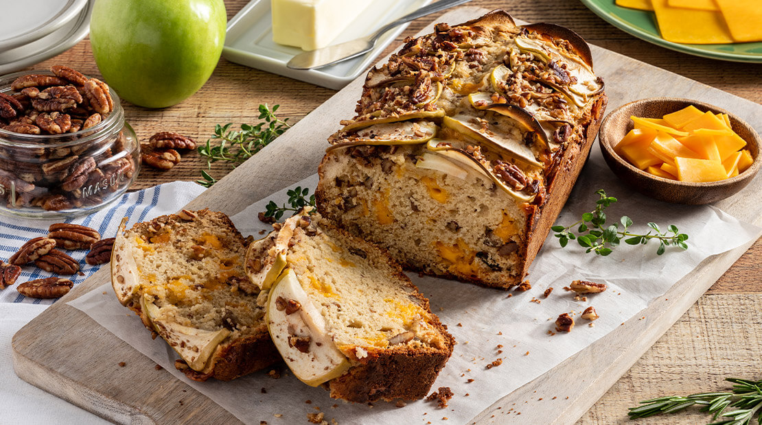 Apple Cheddar and Pecan Bread
