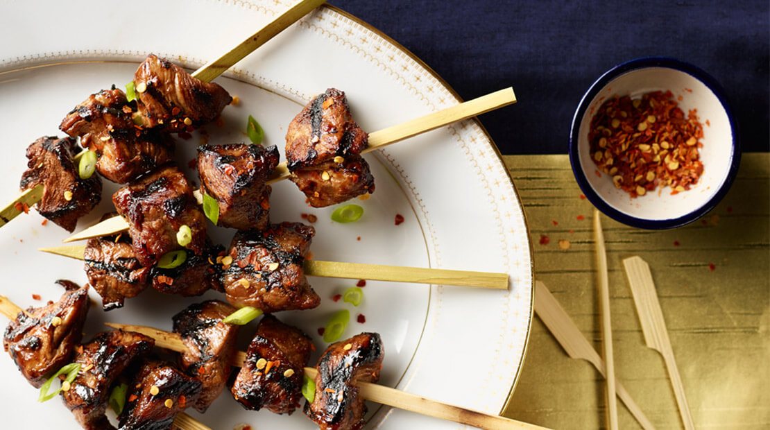 Szechuan Pork Skewers