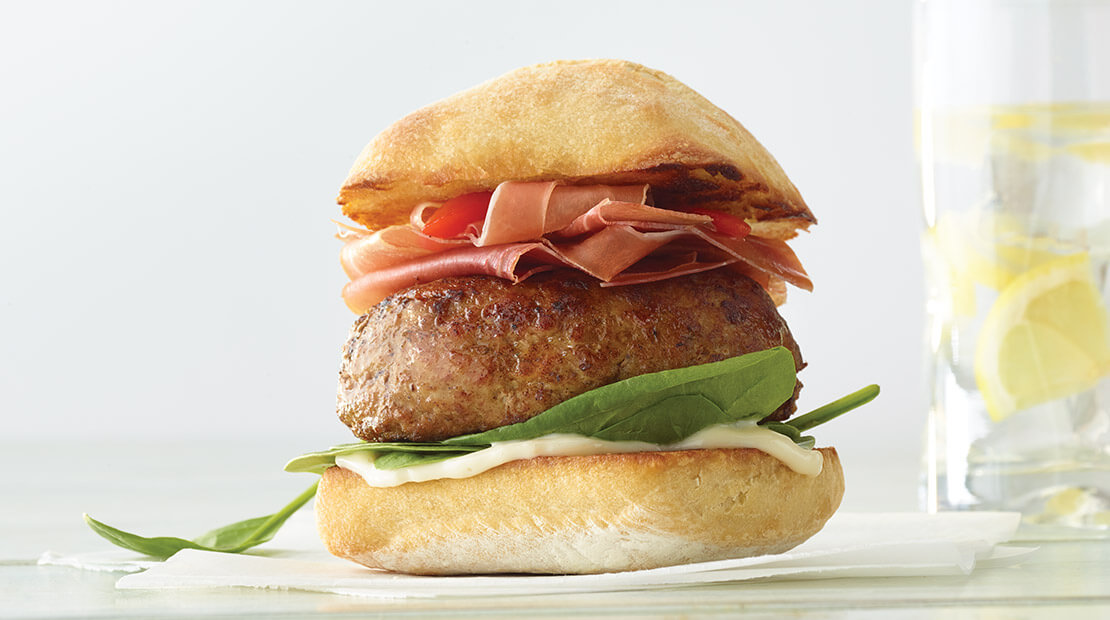 Saltimbocca turkey burger