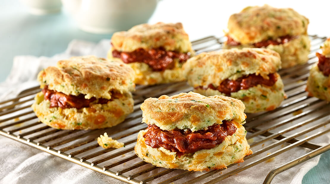 Cheddar Chive BBQ Biscuits