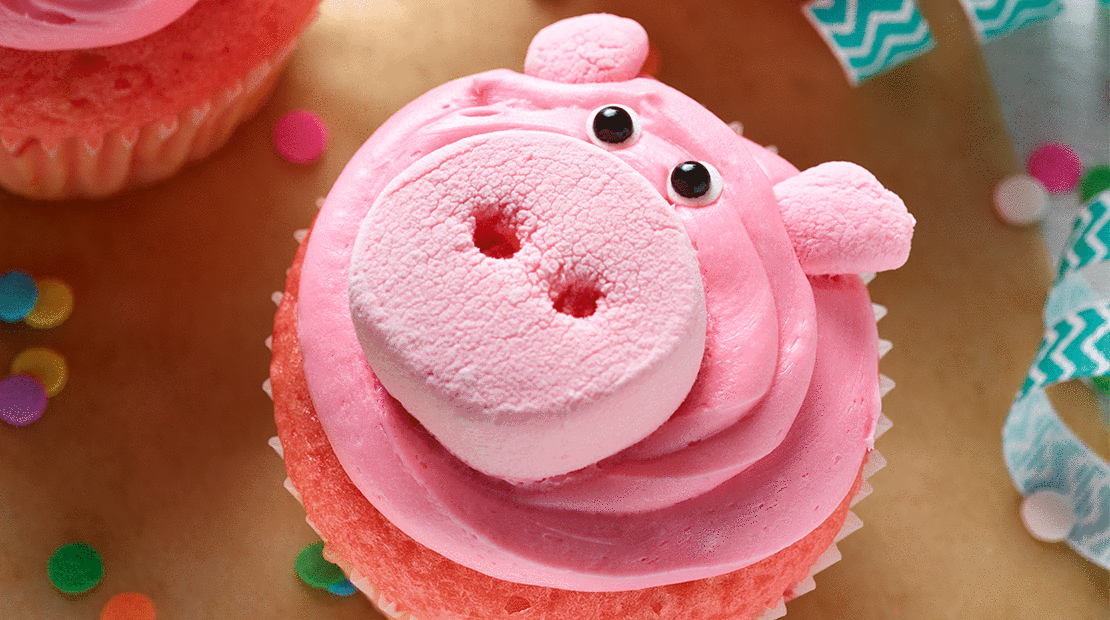 Strawberry Piglet Cupcakes