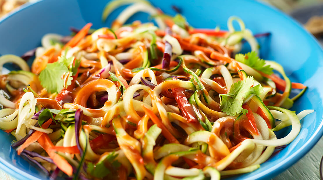 Zucchini Noodle Salad with Peanut Sauce