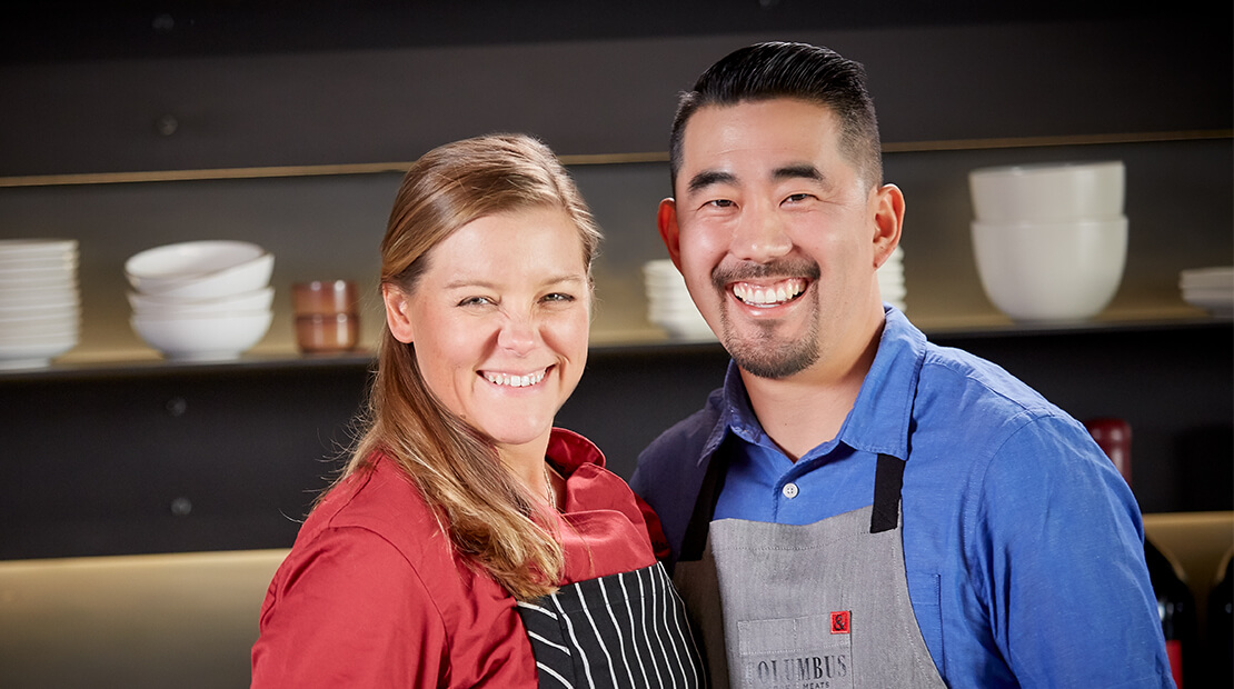 Evan Inada and Chef Christina