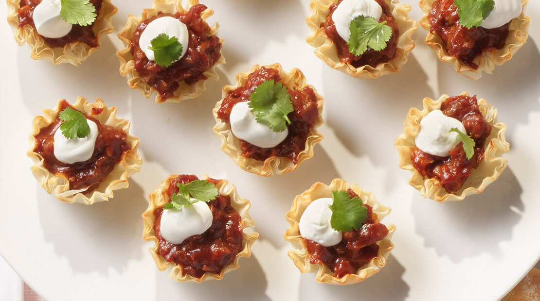 BBQ Phyllo Cups