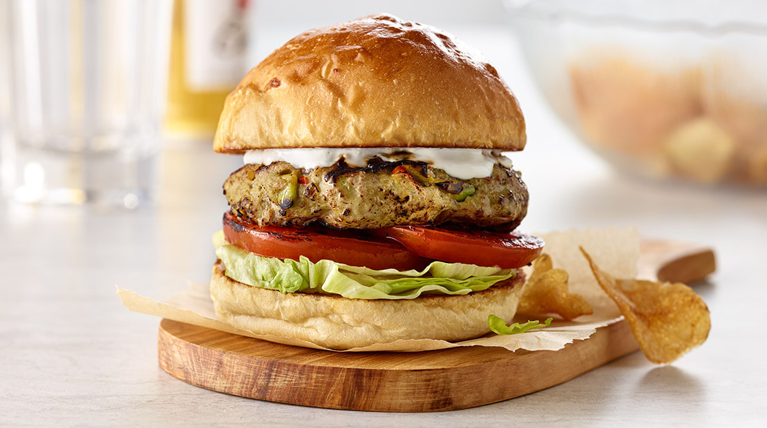 Guacamole Turkey Burger with Sour Cream Aioli by Chef Ron DeSantis