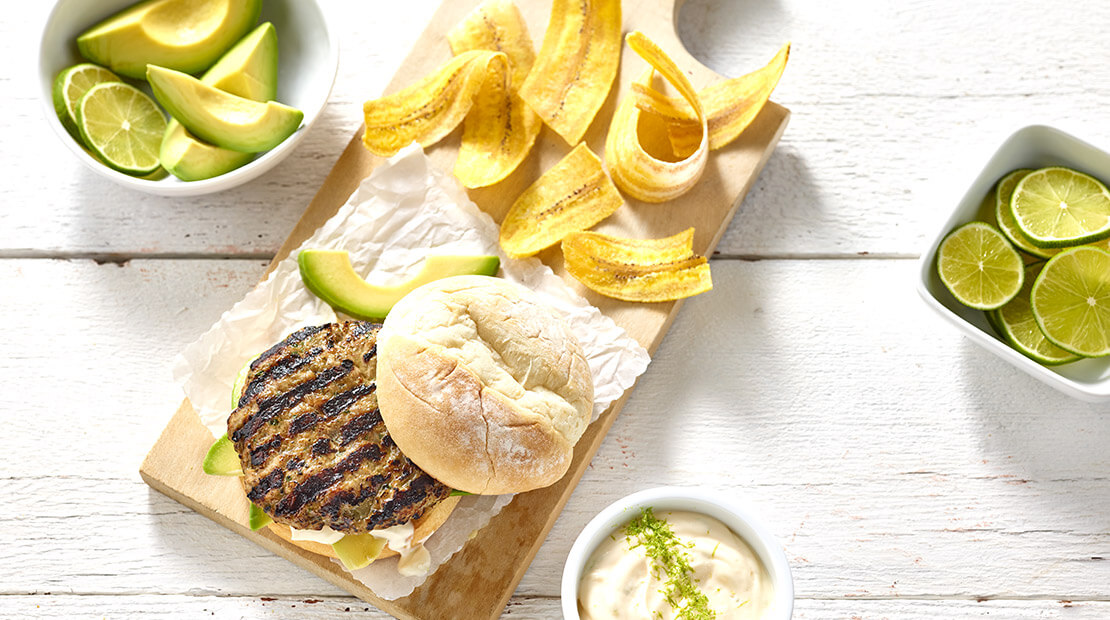 Spiced Turkey Burger with Avocado by Chef Vanessa Cantave
