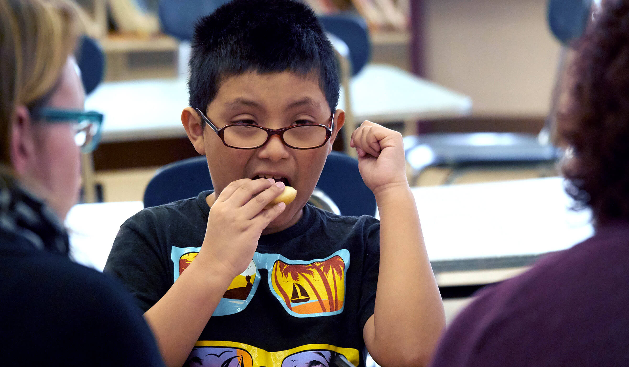 Students Taste Testing SKIPPY® P.B. & Jelly Minis