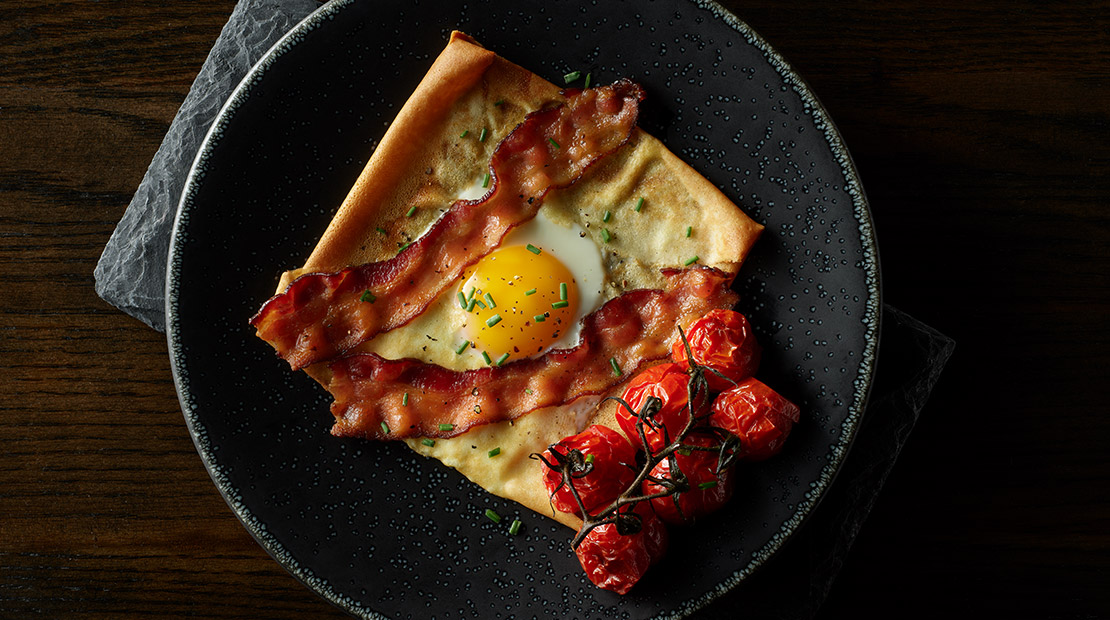 Bacon and Egg Crepes