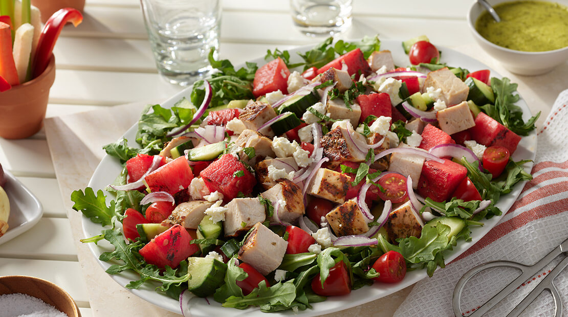 HORMEL® ALWAYS TENDER® Pork Loin, Watermelon and Arugula Salad