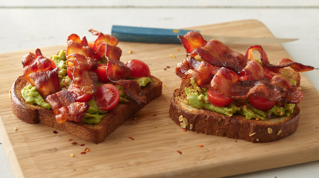 Air Fryer HORMEL® BLACK LABEL® Bacon Avocado Breakfast Toast