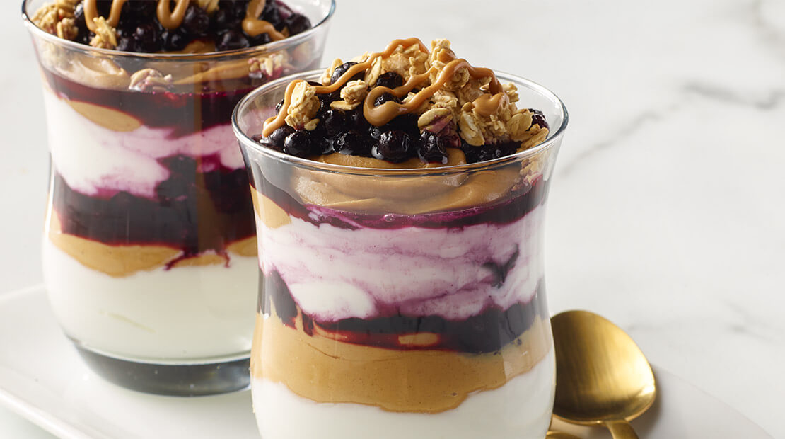 Peanut Butter Blueberry Parfaits