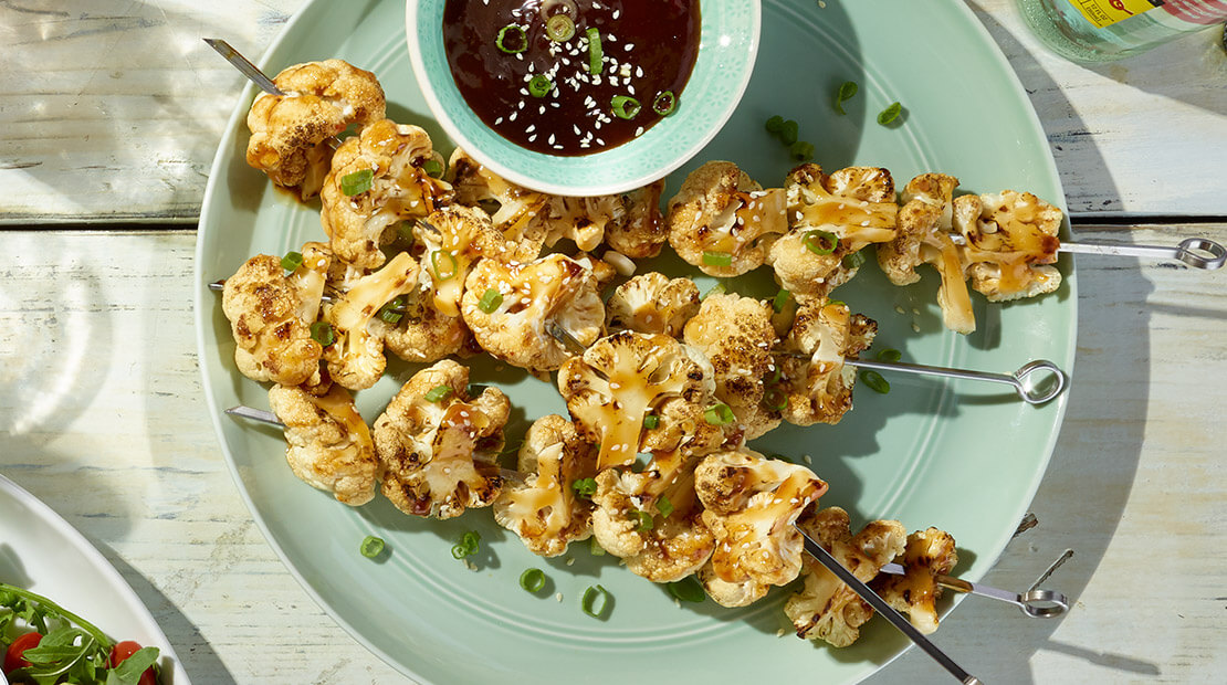 Szechuan Grilled Cauliflower Kabobs