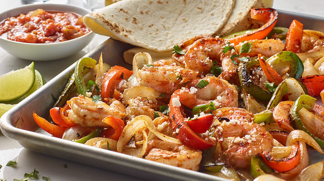 Shrimp Fajitas Sheet Pan Dinner