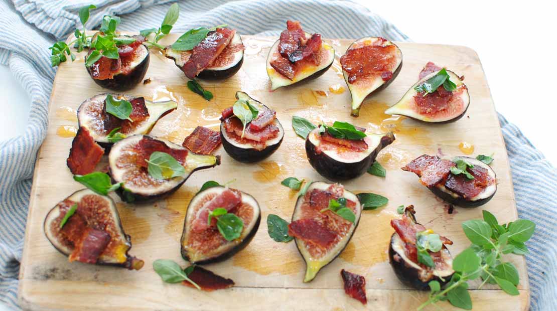 Figs with Bacon and Chili Oil