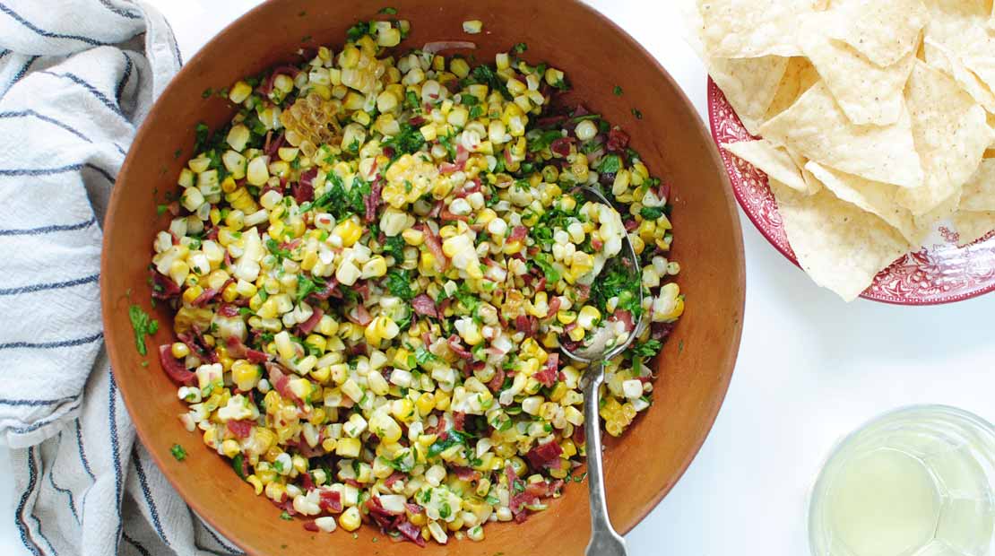 Grilled Corn and Bacon Salsa