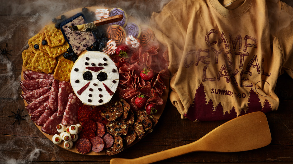 Spooky Hockey Mask Charcuterie Board