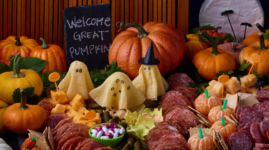 Halloween Pumpkin Charcuterie Board