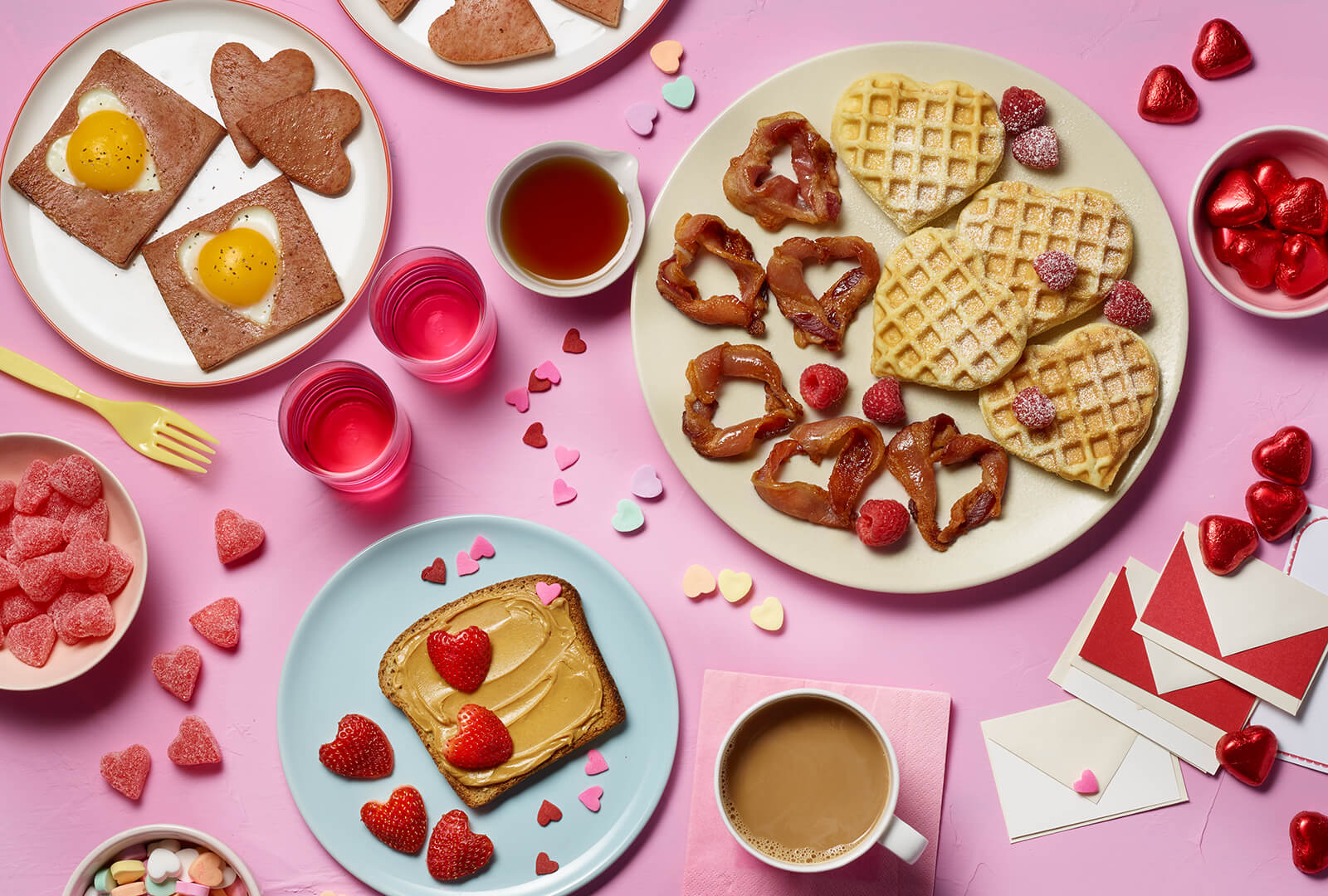Valentine's Day Breakfast Spread