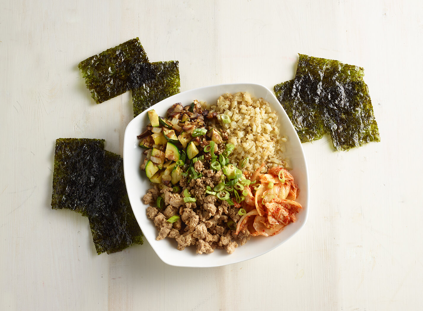 Jennie-O Cauliflower rice rowl with ground turkey and vegetables