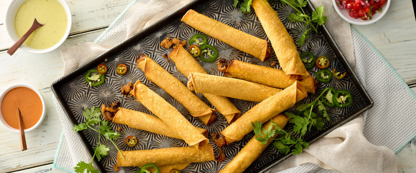 Air Fryer Sweet Potato and Black Bean Taquitos - Hormel Foods