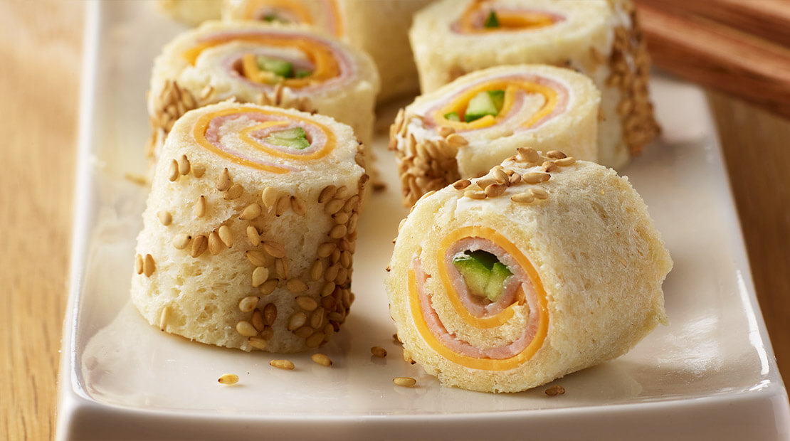 Ham and Cheese Sushi Rolls