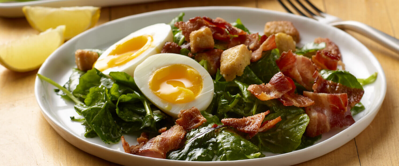 Kale Caesar Salad with Crisp Bacon and Soft-Boiled Eggs - Hormel Foods