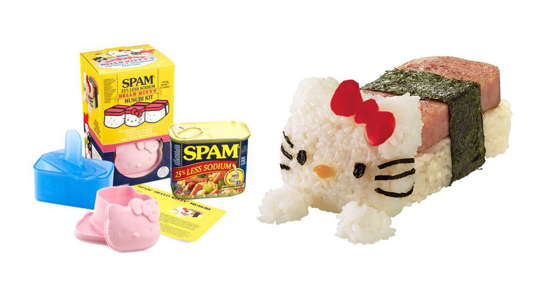 Hello Kitty Spam Musubi Mold Kit Luncheon Meat 25% Less Sodium Hormel Foods 