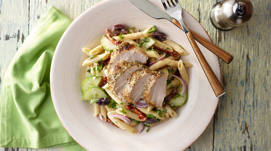 Greek Pasta Pork Loin