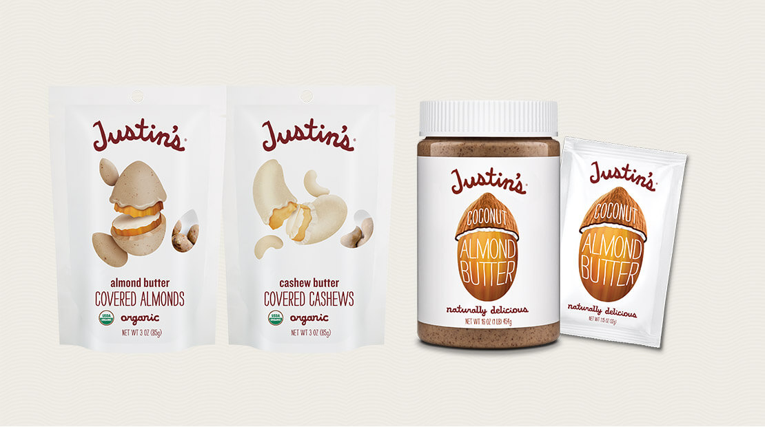 Justin’s Introduces The World’s First Organic Nut Butter Covered Nuts