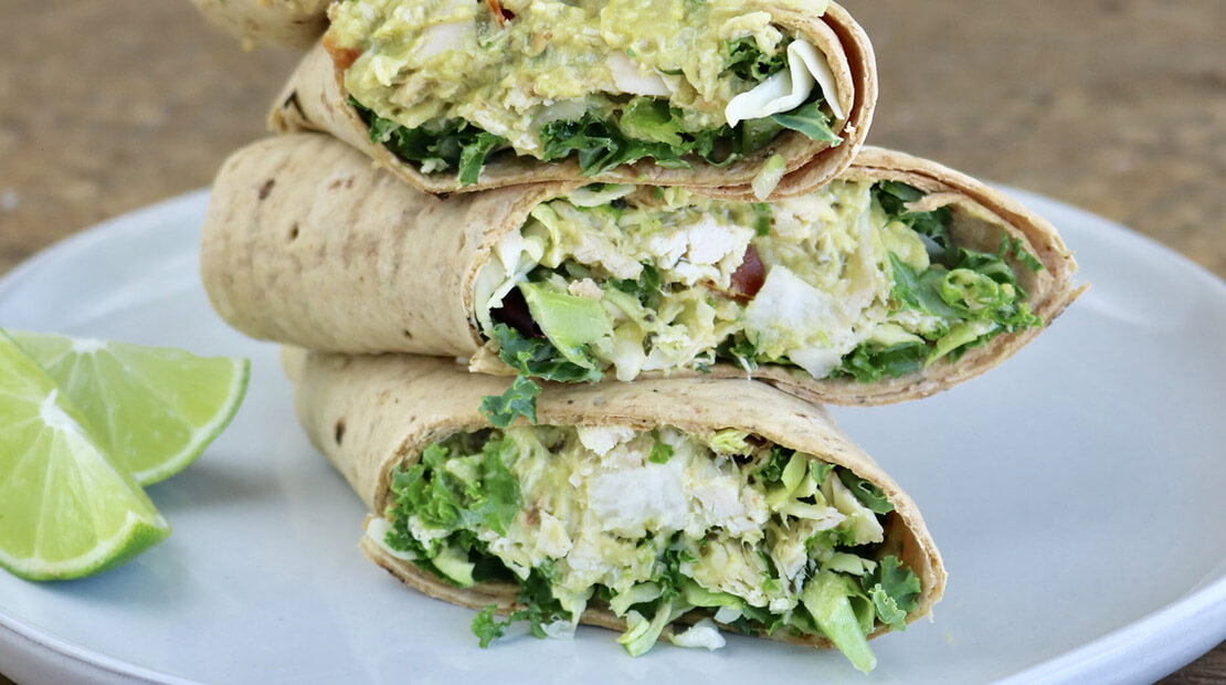 HOMESTYLE GUACAMOLE CHICKEN WRAPS