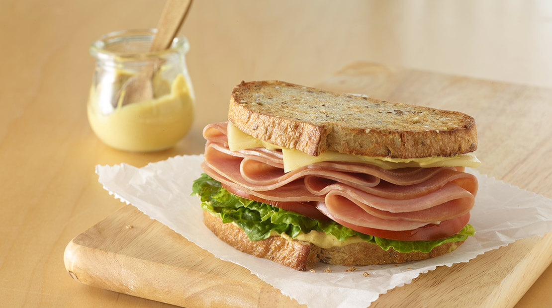 Natural choice ham sandwich