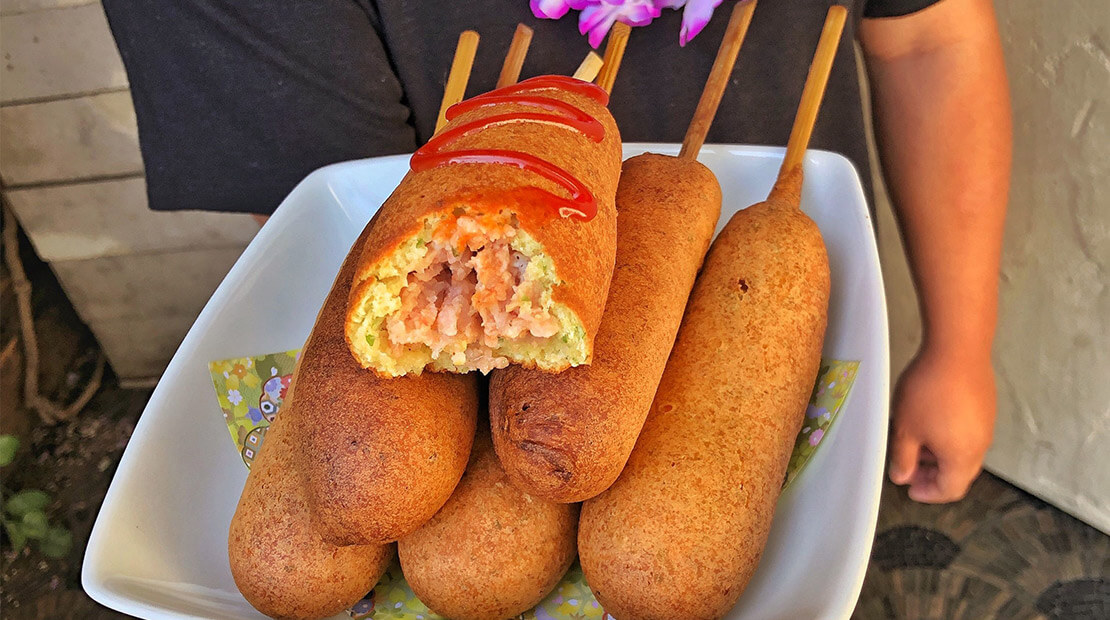 SPAM corn dogs Foodbeast