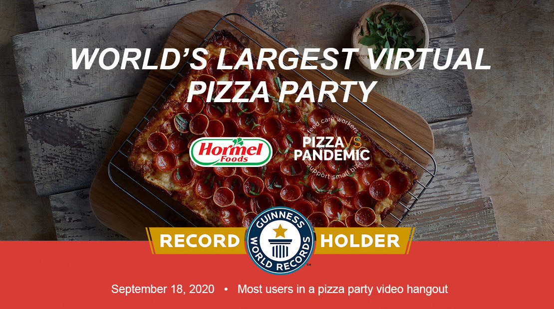 Largest Virtual Pizza Party