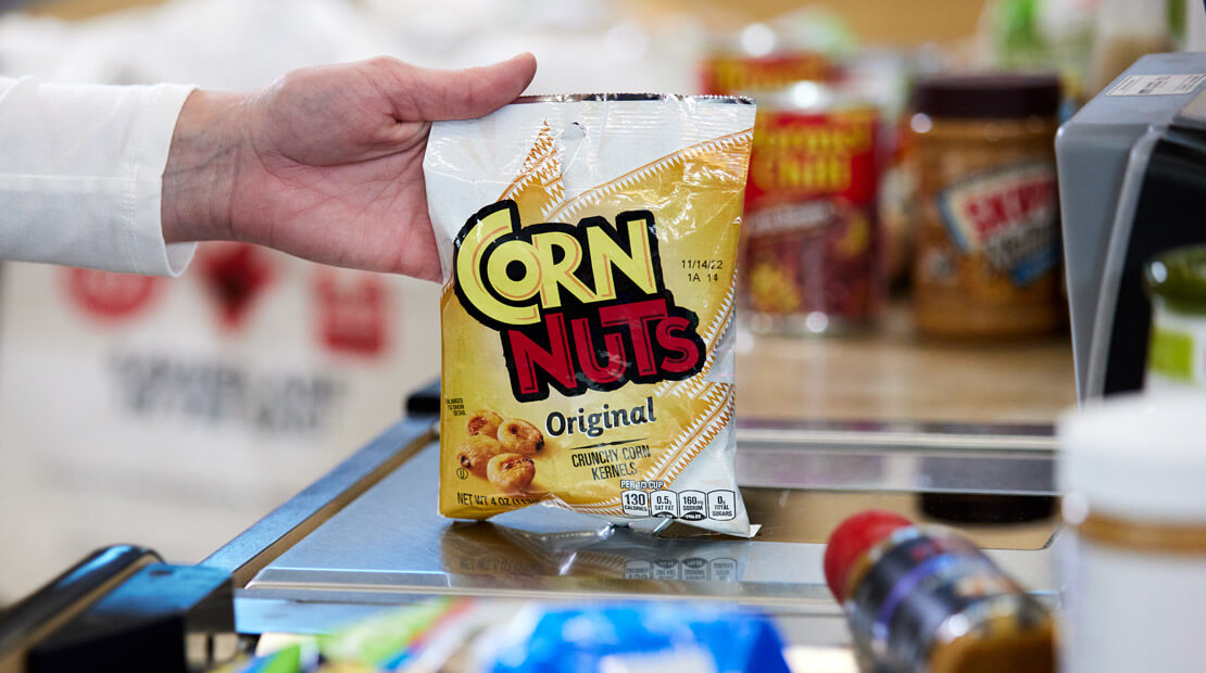 Corn Nuts in a retail store