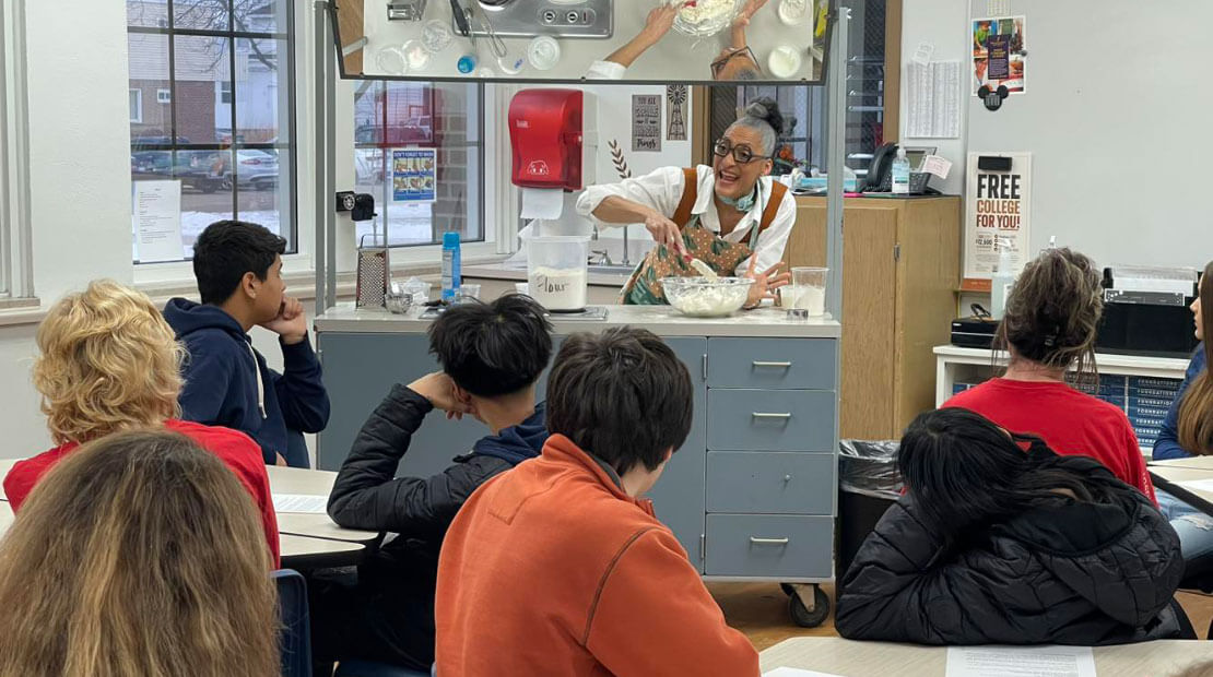 Austin Public Schools students with Carla Hall