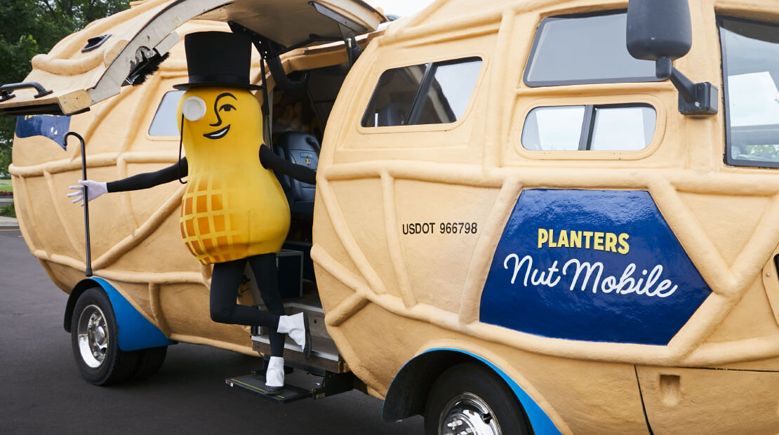 Mr. Peanut visits WVU Medicine Children’s in The NutMobile Hormel Foods