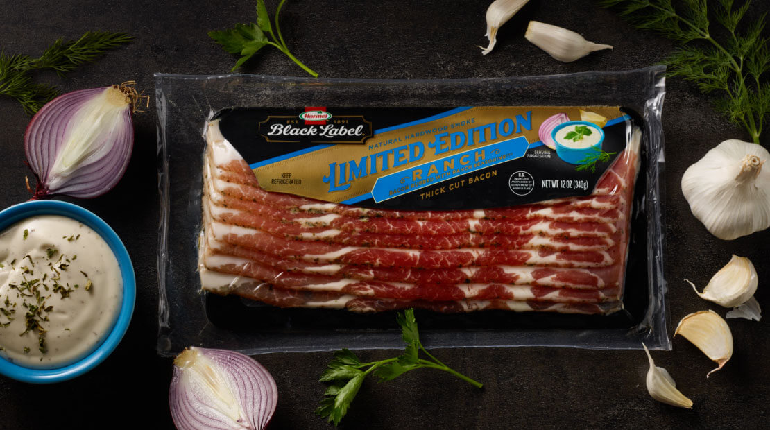 the Limited-Time Offering of HORMEL® BLACK LABEL® Ranch Bacon