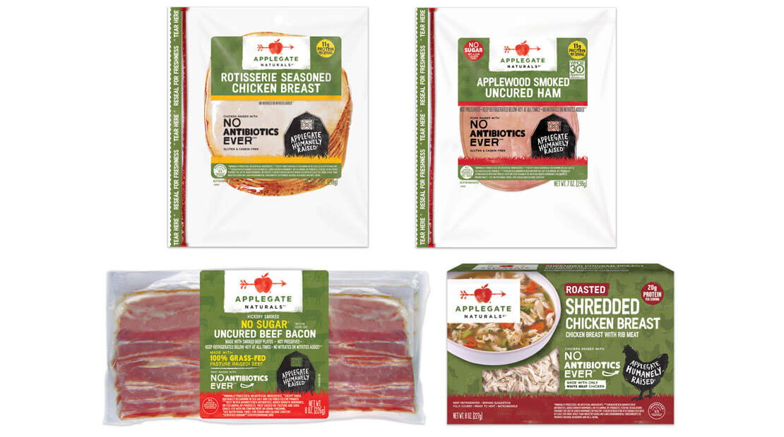 APPLEGATE NATURALS® Roasted Shredded Chicken Breast (Now available) Fully cooked, ready-to-heat shredded chicken made with only white meat 20g of protein per serving Designed to simplify meals with a versatile, ready-to-use format APPLEGATE NATURALS® Applewood Smoked Uncured Ham (Launching 6/12) Flavor-forward deli ham with no sugar added 11g of protein per serving Whole30 Approved®, gluten and casein free APPLEGATE NATURALS® Rotisserie Seasoned Chicken Breast (Launching 6/12) Deli chicken featuring one of the most popular flavor profiles for lunchmeat 11g of protein per serving Whole30 Approved® and made with simple ingredients APPLEGATE NATURALS® Uncured Beef Bacon (Launching 6/22) No sugar added Hickory smoked beef bacon made from 100% grass-fed, pasture-raised beef2 4g of protein per serving Expands Applegate’s bacon portfolio with a differentiated protein option