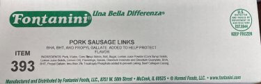 FONTANINI<sup>®</sup> Breakfast Pork Sausage Link, Collagen Casing, Raw, 2 oz., 1/10 lb