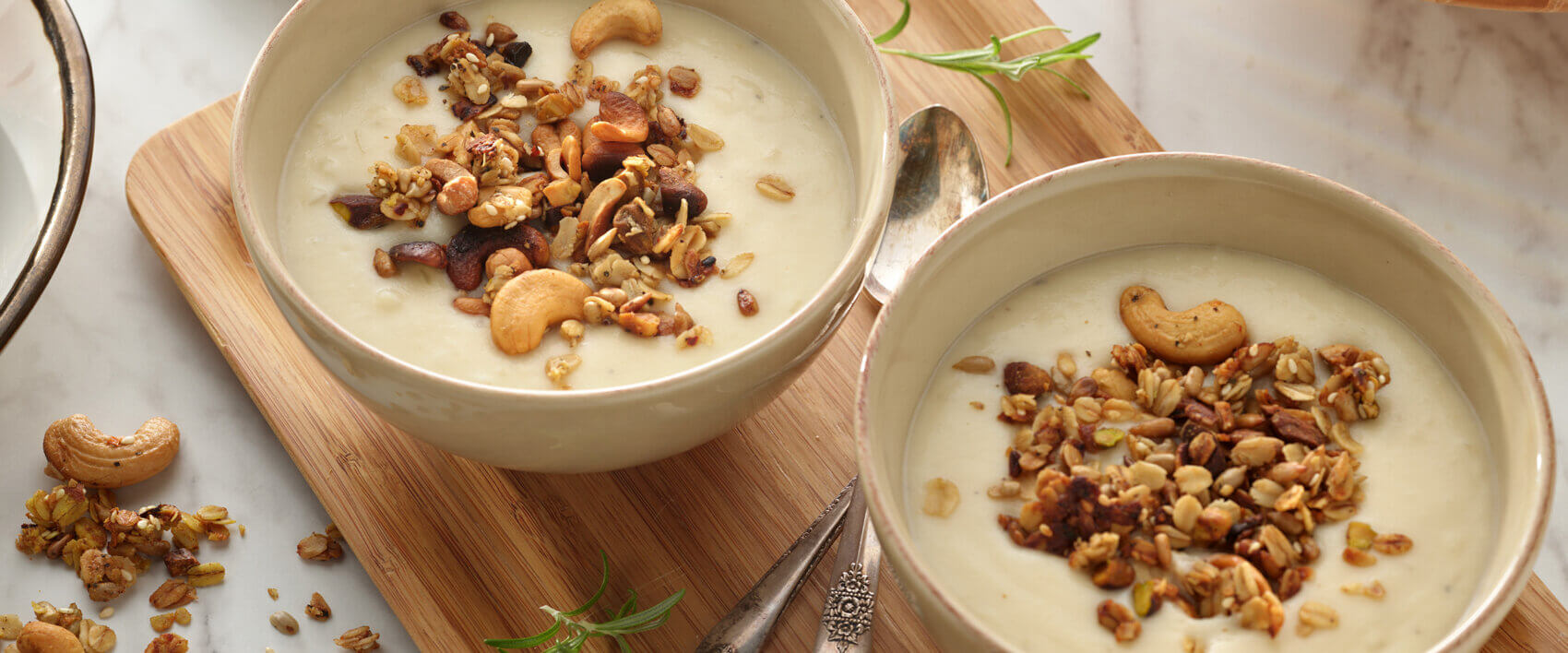 Mashed Potato Soup with Savory Granola - Hormel Foods