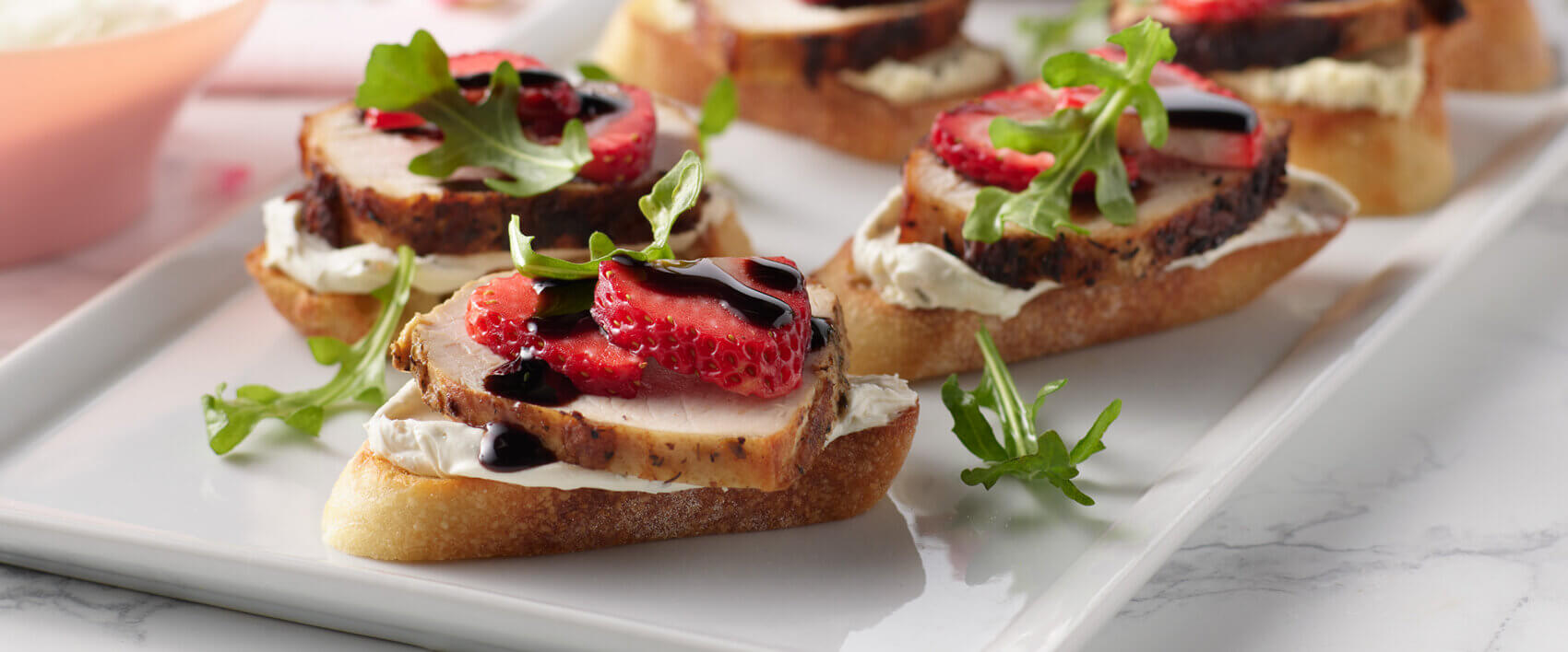 Pork and Strawberry-Balsamic Crostini - Hormel Foods