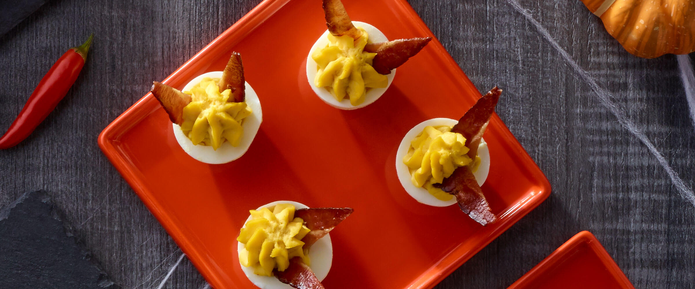Bacon Topped Deviled Eggs