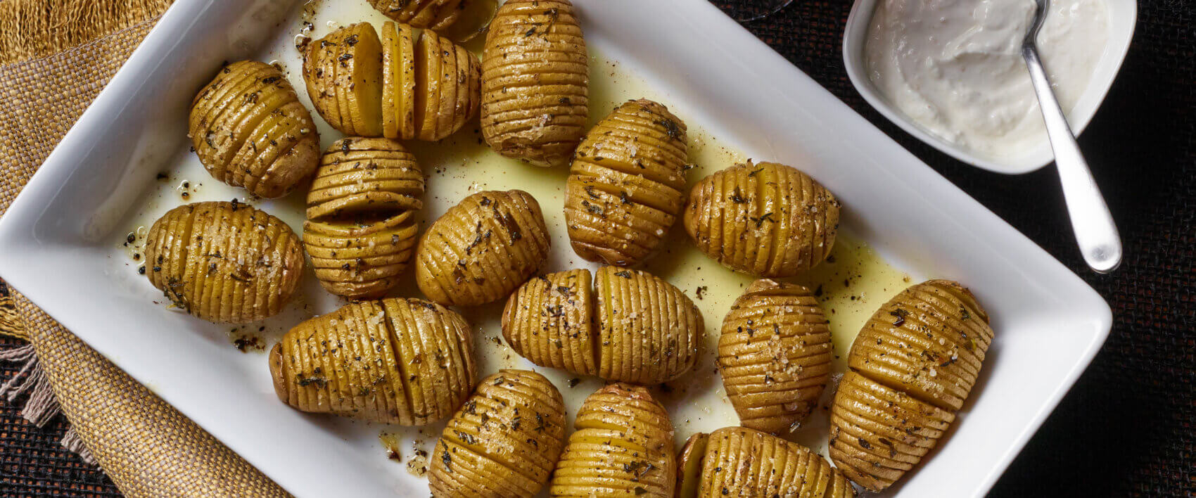 Garlic-Herb Hasselback Baby Potatoes - Hormel Foods