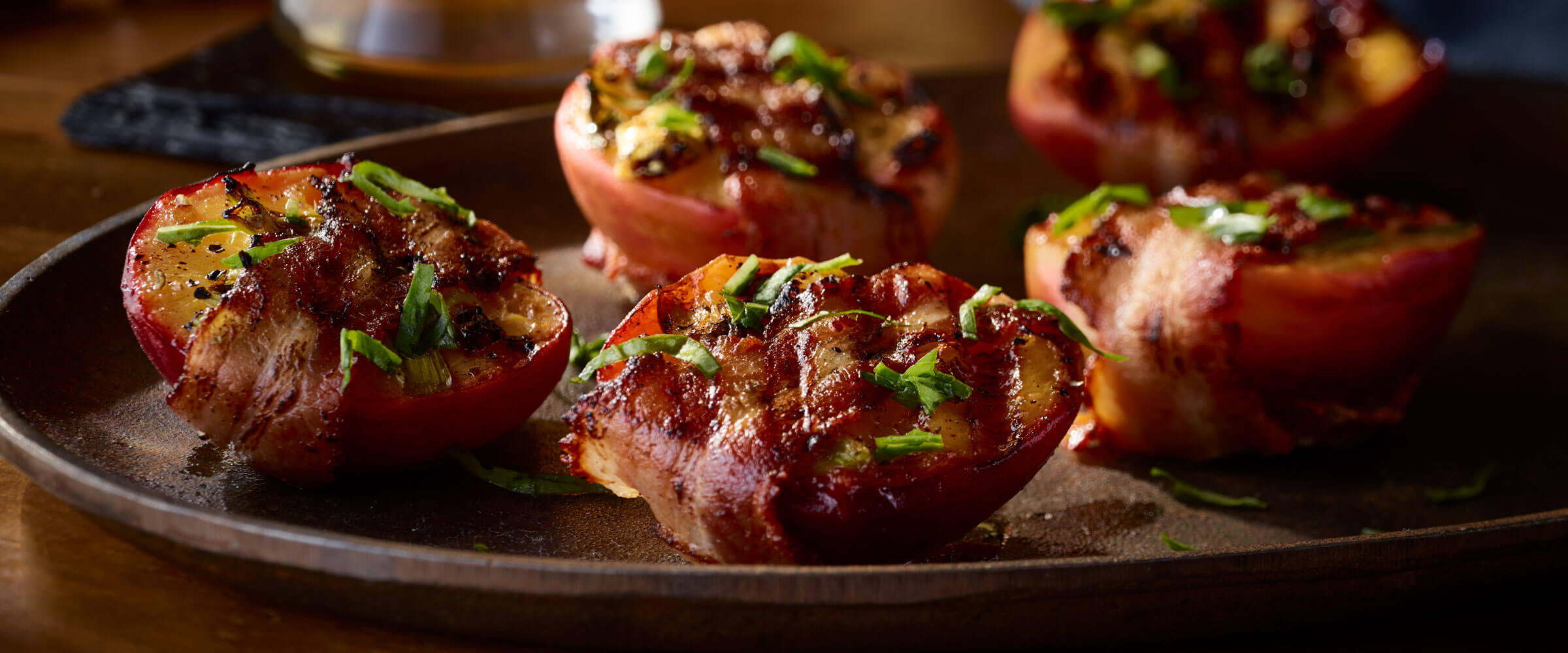 Bacon Wrapped Peaches